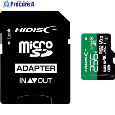ハイディスク 超高速R170シリーズmicroSDXCカード 256GB HDMCSDX256GA2V30PRO  1個  (株)磁気研究所 ▼364-7415
