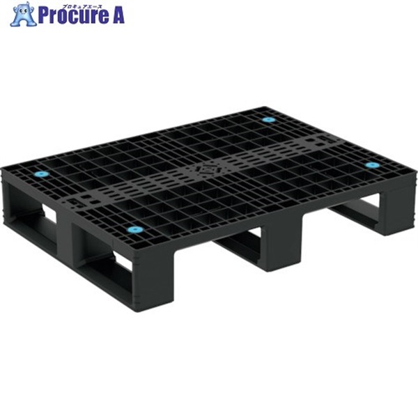 サンコー リサイクルプラスチックパレット 804959 D4-608 ブラック 80495900BKRCP  1枚 ▼379-1435