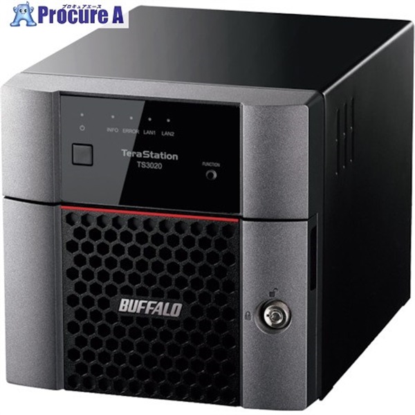 BAFFALO TeraStation TS3220DNシリーズ 2ベイデスクトップNAS 6TB TS3220DN0602  1個  (株)バッファロー ▼382-2039