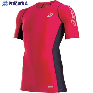 ASICS 【売切廃番】ウィンジョブハーフスリーブシャツ レッド M CH5001.23-M  1着  アシックスジャパン(株) ▼103-8156