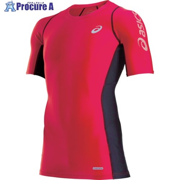ASICS 【売切廃番】ウィンジョブハーフスリーブシャツ レッド M CH5001.23-M  1着  アシックスジャパン(株) ▼103-8156
