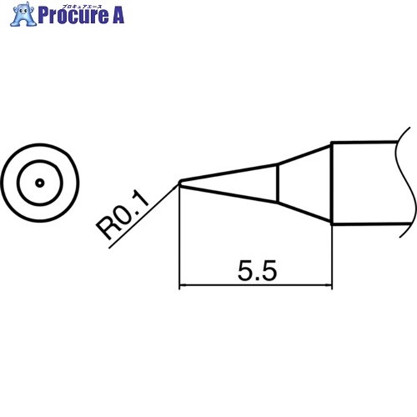 白光 こて先 I型 T35-02I  1本  白光(株) ▼111-4103