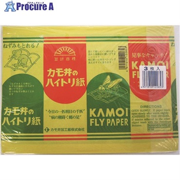 カモ井 防虫用品 ハイトリ紙 平紙 270×190mm HAITORIGAMIHIRAGAMI  1袋 ▼137-1955