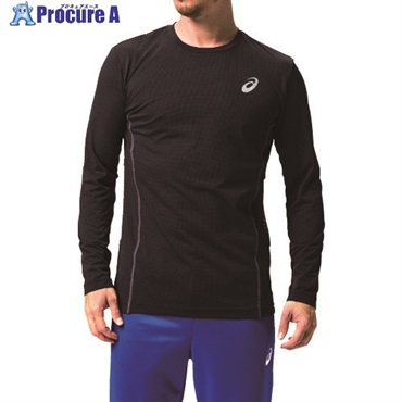 ASICS 【売切廃番】長袖シャツ ウィンジョブ[[R上]] ロングスリーブクールトップ パフォーマンスブラック×ダークグレー S 2271A008.001-S  1着  ▼148-7878