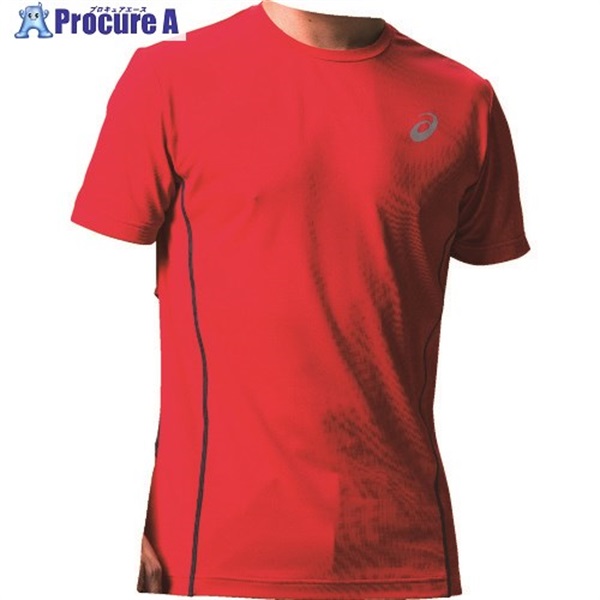 ASICS 【売切廃番】半袖シャツ ウィンジョブ[[R上]] ハーフスリーブクールトップ クラシックレッド×ダークグレー M 2271A010.600-M  1着  ▼148-7937