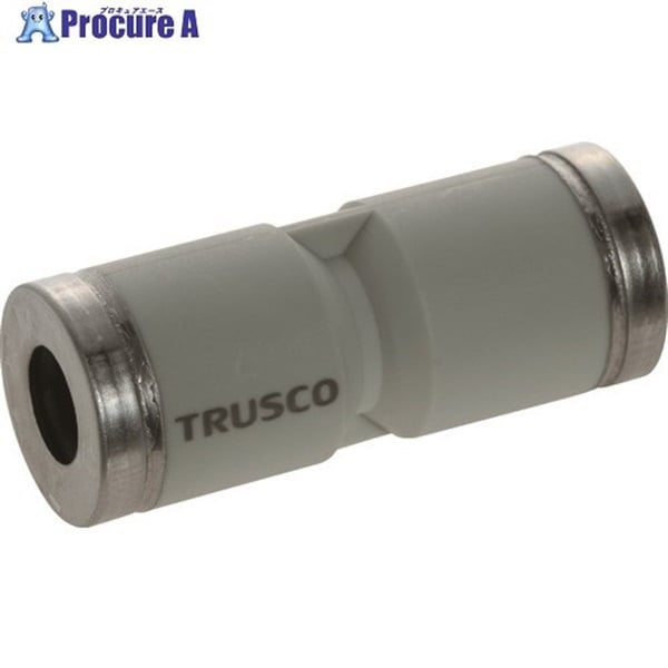 TRUSCO チューブ継手 ワンハンド脱着型 ユニオンストレート 8MM TTS8  1個  トラスコ中山(株) ▼207-7704