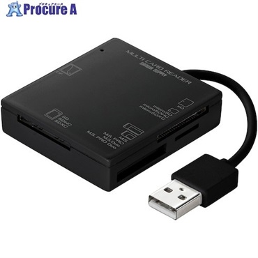 SANWA USB2.0 カードリーダー ADR-ML15BKN  1個  サンワサプライ(株) ▼487-2459