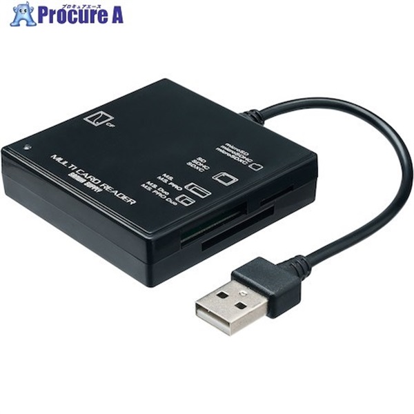 SANWA USB2.0 カードリーダー ADR-ML23BKN  1個  サンワサプライ(株) ▼487-2460
