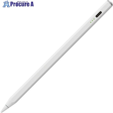 ナカバヤシ iPad専用充電式タッチペン ホワイト TPEN-001W  1本  ナカバヤシ(株) ▼585-4223