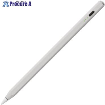 ナカバヤシ iPad専用充電式タッチペン ライトグレー  TPEN-001GY  1本  ナカバヤシ(株) ▼593-9415