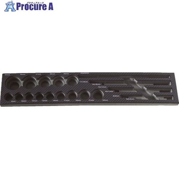 TRUSCO 【売切廃番】EVAフォーム 黒×灰 3段式工具箱用 TIT44SRF5  1枚 ▼776-1805
