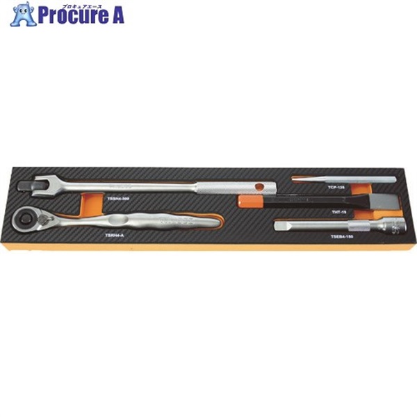 TRUSCO 【売切廃番】EVAフォーム 黒×オレンジ 3段式工具箱用 TPT55SF2  1枚 ▼856-6747