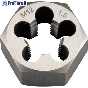 スレッドマスター 六角ダイス M12×1.5mm 六角サイズ24MM(合金工具鋼) 22241  1個 ▼858-7847