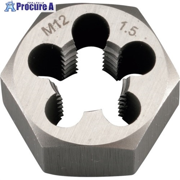 スレッドマスター 六角ダイス M12×1.5mm 六角サイズ24MM(合金工具鋼) 22241  1個 ▼858-7847