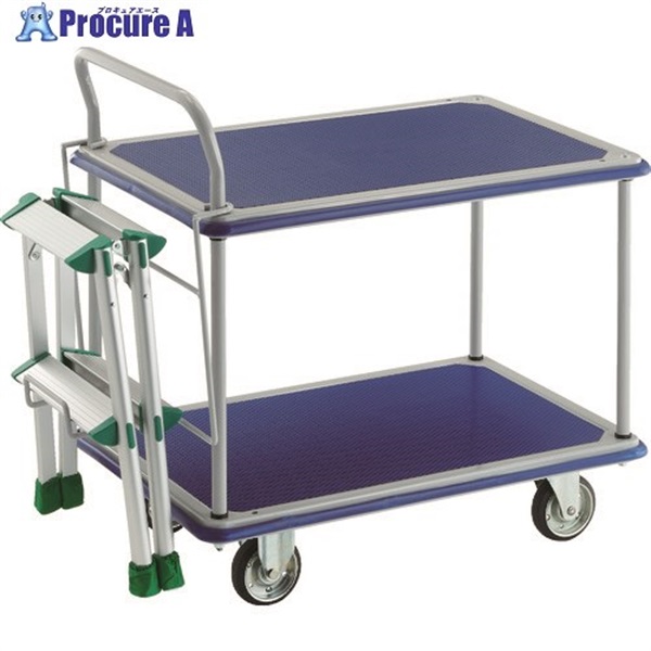 TRUSCO プレス製台車 ドンキーカート 2段式片袖タイプ740×480 TAF-2付 304N-TAF2  1台  トラスコ中山(株) ◇