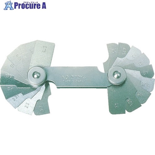 TRUSCO ラジアスゲージ 測定範囲23.00〜30.0 8枚組 272MD (8マイセット)  1個  トラスコ中山(株)