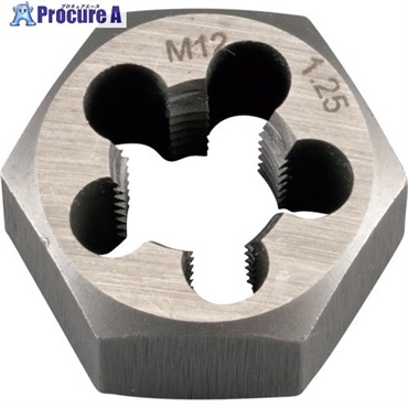 スレッドマスター 六角ダイス M12×1.25mm 六角サイズ24MM(合金工具鋼) 22242  1個 ▼858-7848