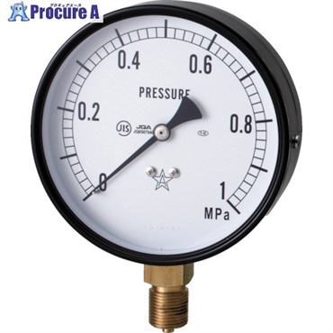 右下 スター (圧力計)(A枠立型・φ100) 圧力レンジ0.0～2.00MPa S-41-2MP  1個 ▼321-4214