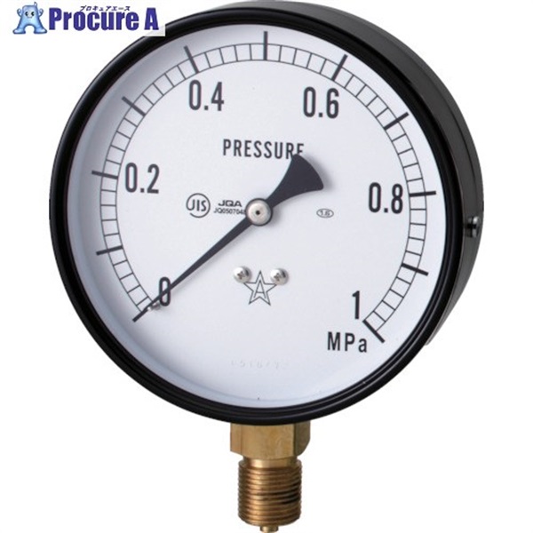 右下 スター (圧力計)(A枠立型・φ100) 圧力レンジ0.0～2.00MPa S-41-2MP  1個 ▼321-4214