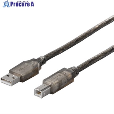 BUFFALO USB2.0ケーブル(A to B) 0.7m ブラックスケルトン BSUAB207BS  1本 ▼453-1188