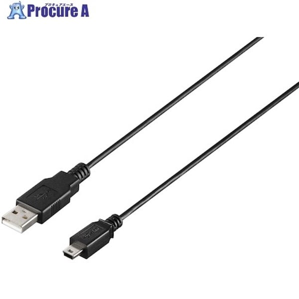 BAFFALO USB2.0 A to miniB ケーブル 3.0m ブラック BU2AMN30BK  1個  (株)バッファロー ▼453-1266