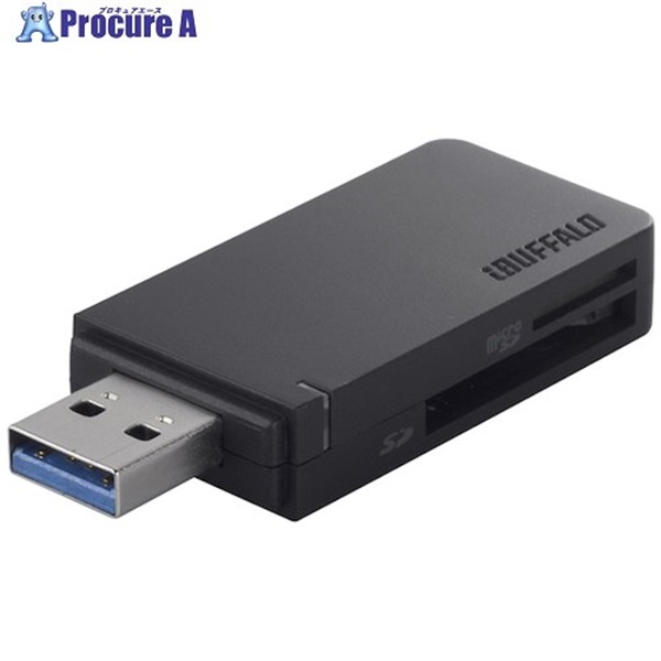 バッファロー 高速カードリーダー/ライター USB3.0＆ターボPC EX対応モデル ブラック BSCR26TU3BK  1個  (株)バッファロー ▼459-4832