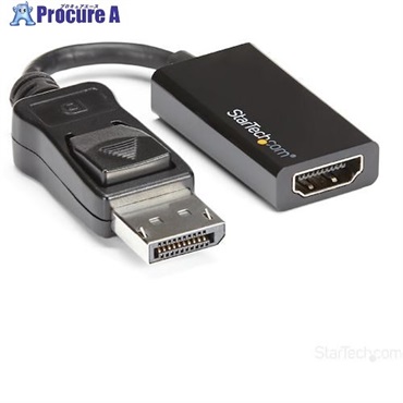 StarTech ディスプレイアダプター/DisplayPort 1.4 - HDMI 2.0/4K60Hz/アクティブ変換/ブラック DP2HD4K60S  1袋  ▼596-0652