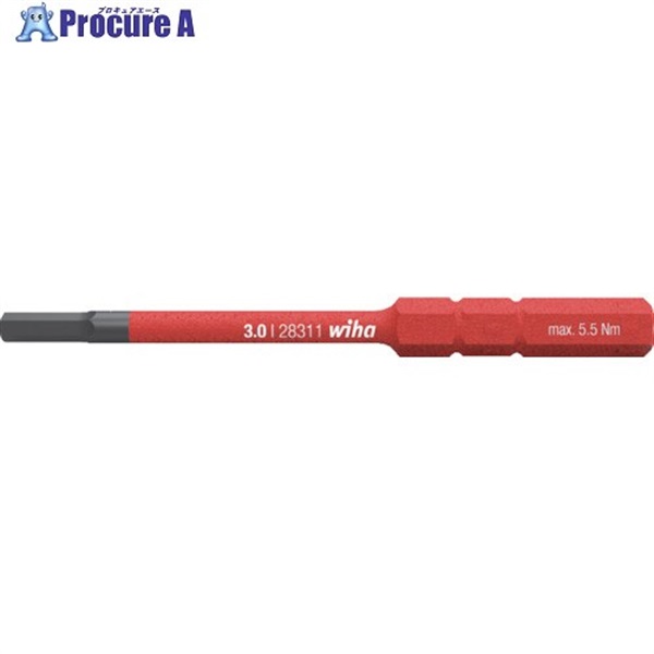 wiha 絶縁スリムバリオ 差替式ビット 六角 対辺1.5mm 2831-18015  1本  wiha社 ▼829-0346