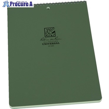 RITR 【売切廃番】8 1/2X11 トップスパイラル ノートブック ユニバーサル グリー 985  1冊  Rite in the Rain社 ▼835-3977