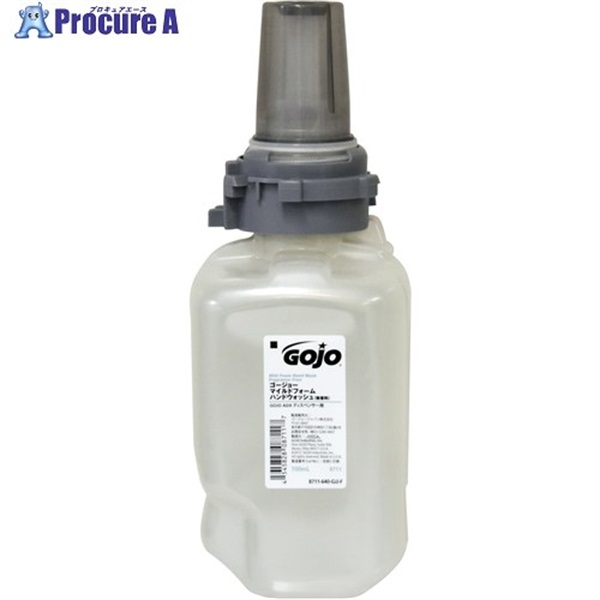 GOJO ゴージョー マイルドフォームハンドウォッシュ(無香料)700mL(ADX用カートリッジ) 8711  1個  ゴージョージャパン(株) ▼819-3533