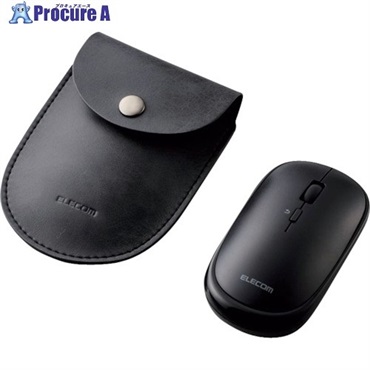 エレコム BlueLEDマウス 薄型 Bluetooth対応 4ボタン ポーチ付 ブラック M-TM10BBBK  1個  エレコム(株) ▼338-3936