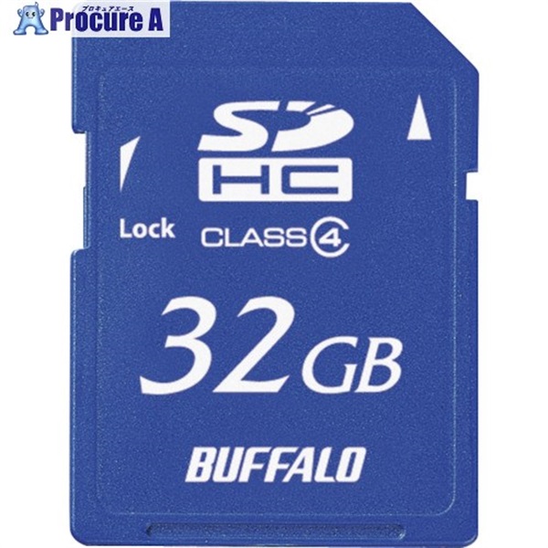 BAFFALO Class4 SDHCカード 32GB RSDC-S32GC4B  1個  (株)バッファロー ▼417-0678