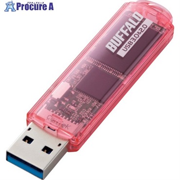 バッファロー USB3.0対応 USBメモリー スタンダードモデル 16GB ピンク RUF3-C16GA-PK  1個  (株)バッファロー ▼417-2241