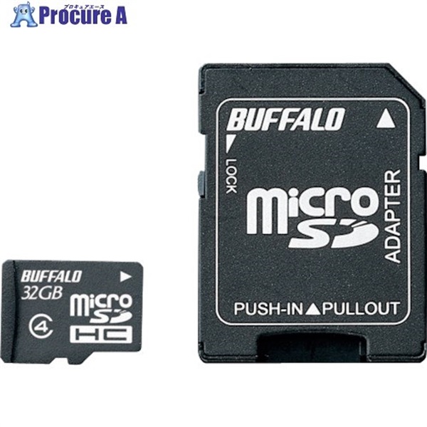バッファロー 防水仕様 Class4対応 microSDHCカード SD変換アダプター付モデル 32GB RMSD-BS32GAB  1個  (株)バッファロー ▼417-2260
