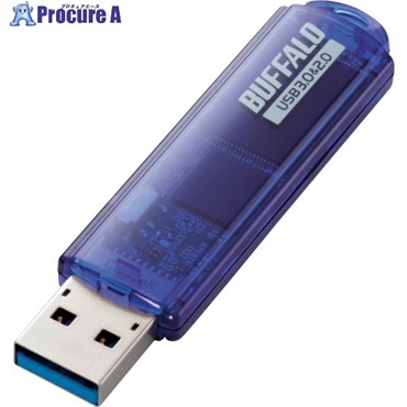バッファロー USB3.0対応 USBメモリー スタンダードモデル 16GB ブルー RUF3-C16GA-BL  1個  (株)バッファロー ▼417-2289