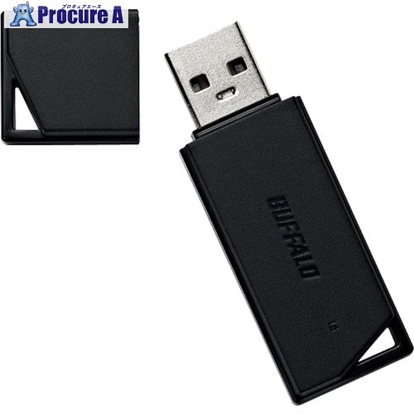 BAFFALO USB2.0 どっちもUSBメモリー 64GB ブラック RUF2-KR64GA-BK  1個  (株)バッファロー ▼429-6750