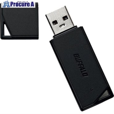 バッファロー USB2.0 どっちもUSBメモリー 16GB ブラック RUF2-KR16GA-BK  1個  (株)バッファロー ▼429-6758