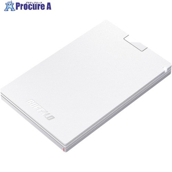 BAFFALO USB3.2(Gen1) ポータブルSSD Type-A 1.0TB ホワイト SSD-PG1.0U3-WC  1個  (株)バッファロー ▼429-8313