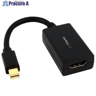 スターテック ディスプレイアダプター/Mini DisplayPort- HDMI/1080p/ブラック/ビデオ 変換 コンバーター MDP2HDMI  1袋  ▼538-9741