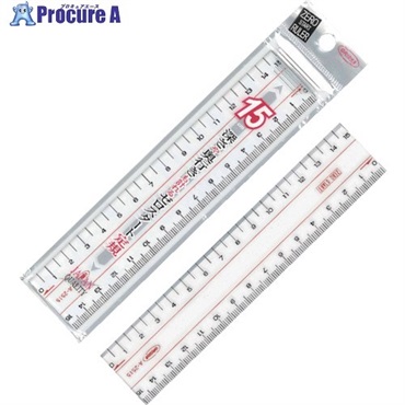 共栄プラスチック メタクリル両切直線定規 15cm A-2515  1本 ▼460-5523