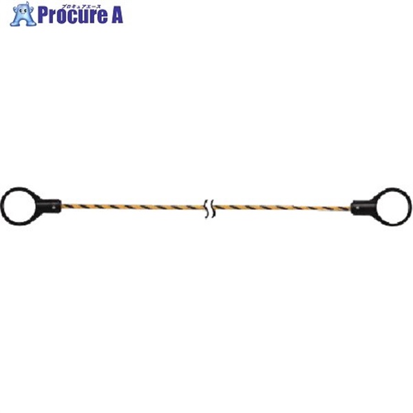 ユニット コーンロープ 黄黒 12Ф×2000mm 872-44  1本  ユニット(株) ▼744-8937