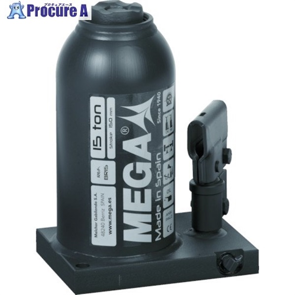 MEGA ボトルジャッキ15トン BR15G  1台  MEGA社 ▼115-3165