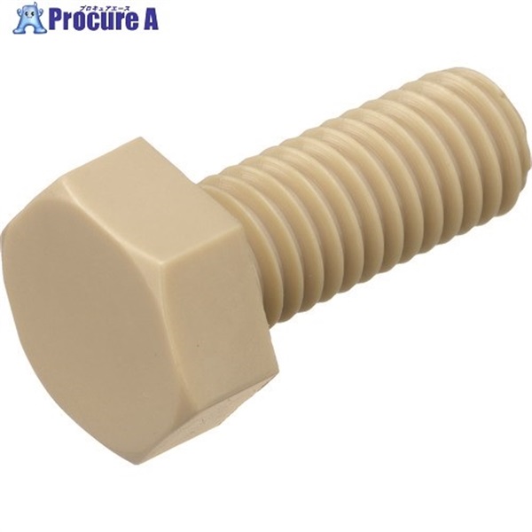 TRUSCO ポリフェニレンサルファイド(PPS) 六角ボルト M6X30 50本入 BPPS-BTM6X30  1袋  トラスコ中山(株)