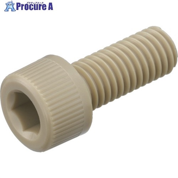 TRUSCO ポリエーテルエーテルケトン(PEEK)六角穴付ボルト M6X25 50本入 BPEEK-CBM6X25  1袋  トラスコ中山(株)