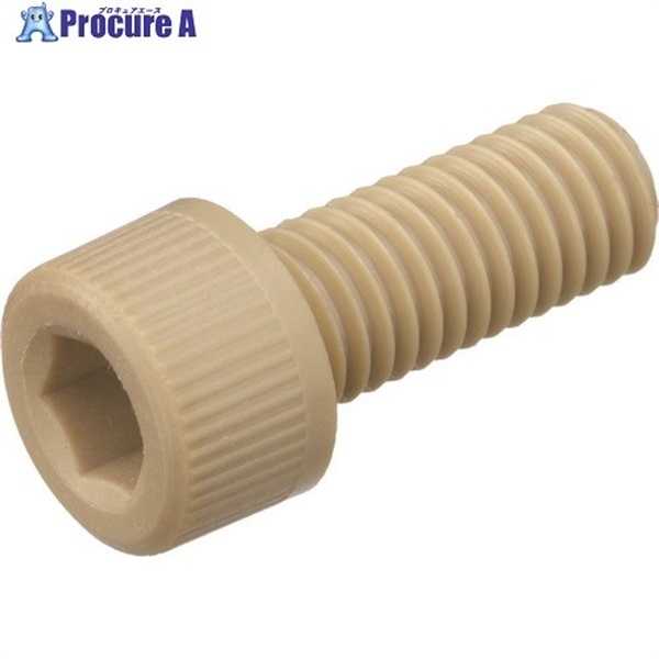 TRUSCO ポリフェニレンサルファイド(PPS) 六角穴付ボルト M6X30 50本入 BPPS-CBM6X30  1袋  トラスコ中山(株)