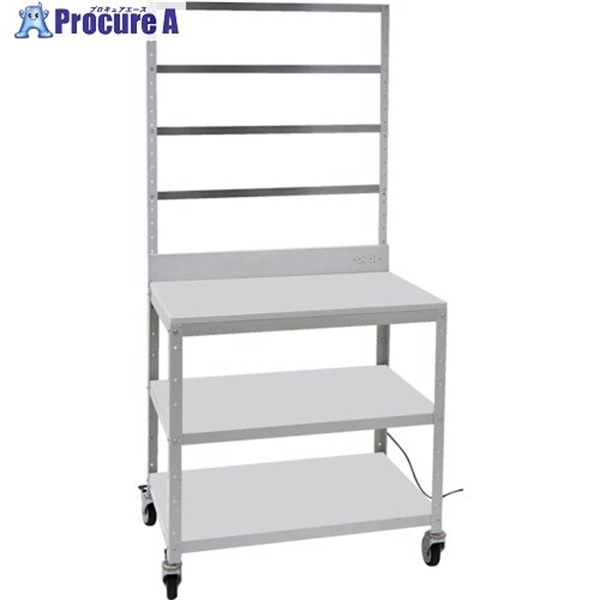 TRUSCO スーパーラックデスク型フリーバー式 コンセント付 ウレタン車輪付 BDD-993B4TNCUW  1台  トラスコ中山(株) ◇