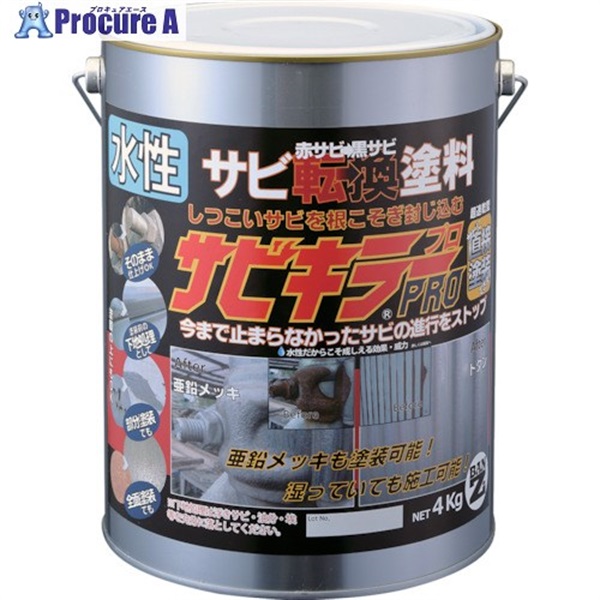 BANーZI 錆転換塗料 サビキラープロ 4kg シルバー A-SKP/K04S  1缶  (株)BAN-ZI ▼370-1703