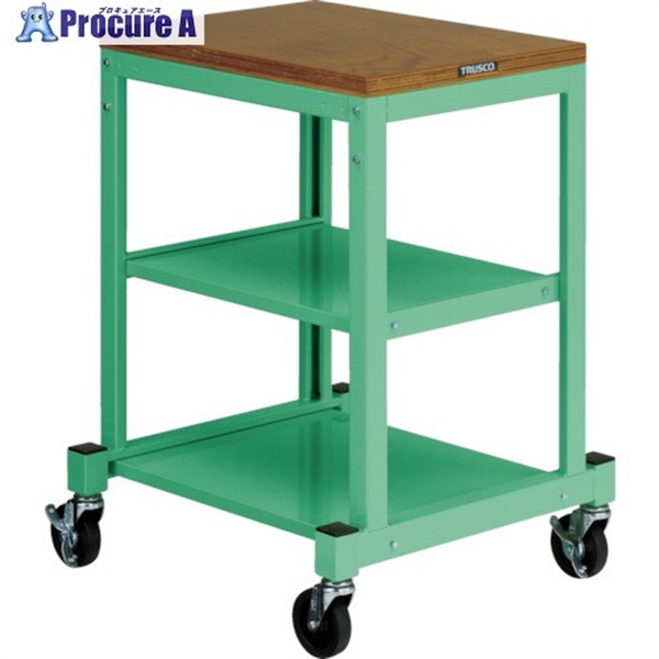 TRUSCO BN型小型作業台 450X600 キャスター付 ヤンググリーン色 BN4560ACYG  1台  トラスコ中山(株)