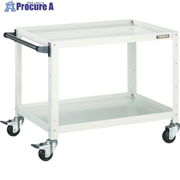 TRUSCO ツールワゴン バーディワゴン 750X500XH600 2段 ホワイト BDW-672-W  1台  トラスコ中山(株)