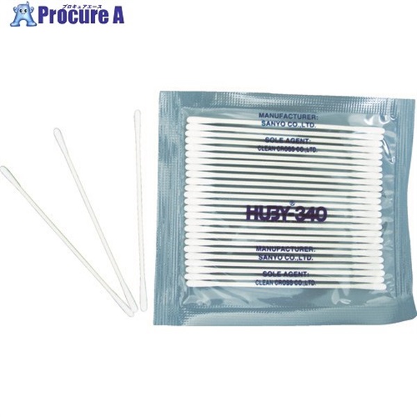 HUBY 3インチ 工業用綿棒(先端砲弾型/スリムタイプ)BB-002SP (100本入) BB-002SP  1袋 ▼478-6661